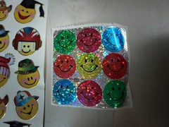 Vintage Medibadge Doctors Office Reward Sticker Smile Sparkles Smiley Face +