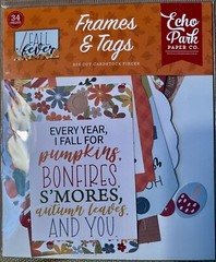 Echo Park Paper FALL FEVER Frames and Tags Ephemera Pieces~NICE~Quick Ship!