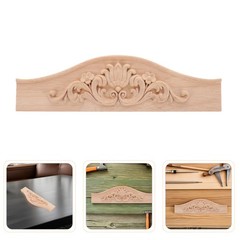 2Pcs Elegant European Style Wood Applique Onlays for Furniture Decoration