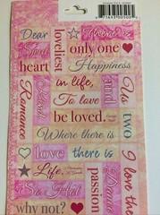 Miss Elizabeth’s WORDS FROM THE HEART Value Stickers Valentines Romance Wedding