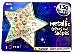 Metallic Gems Stars and Shapes 130 Micro Stickers Portal Pub. New