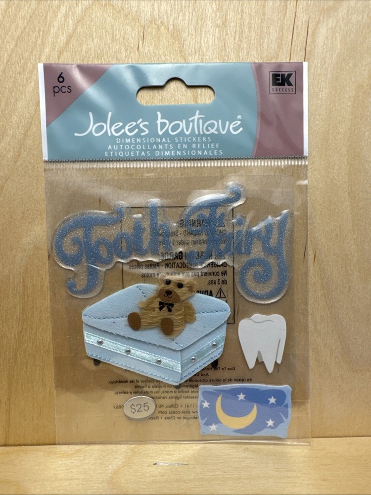 Tooth Fairy Lost Tooth Baby Pillow Box Jolee’s Boutique Stickers