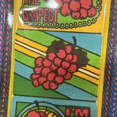RARE Vintage SNIFFEE LINEN Iron On Imperial Toy Co. Scratch N Sniff GRAPE 1984