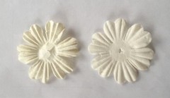 10 Flowers flower Cream petals Off White Handmade Mulberry Paper wedding baptism