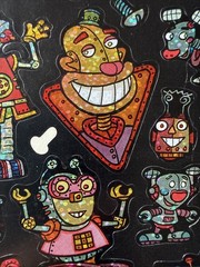 PRISMATIC ROBOTS Stickers (12pc)AGC•Gears•Beep-Bop •Metal•Screws•Cog•Card Making