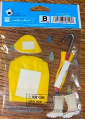 RARE Jolees Yellow It’s Raining Drops Coat Rain Jacket Umbrella Boots Sticker 3D