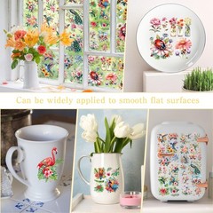 Insect Birds Rub on Transfer for Crafts: 16 Pcs Cute Animals