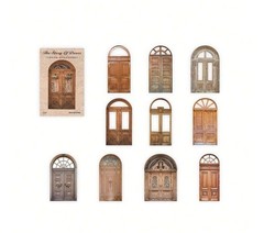 20pc Story of Doors Die-Cut Cardstock Scrapbooking Cards Planner Journaling DIY