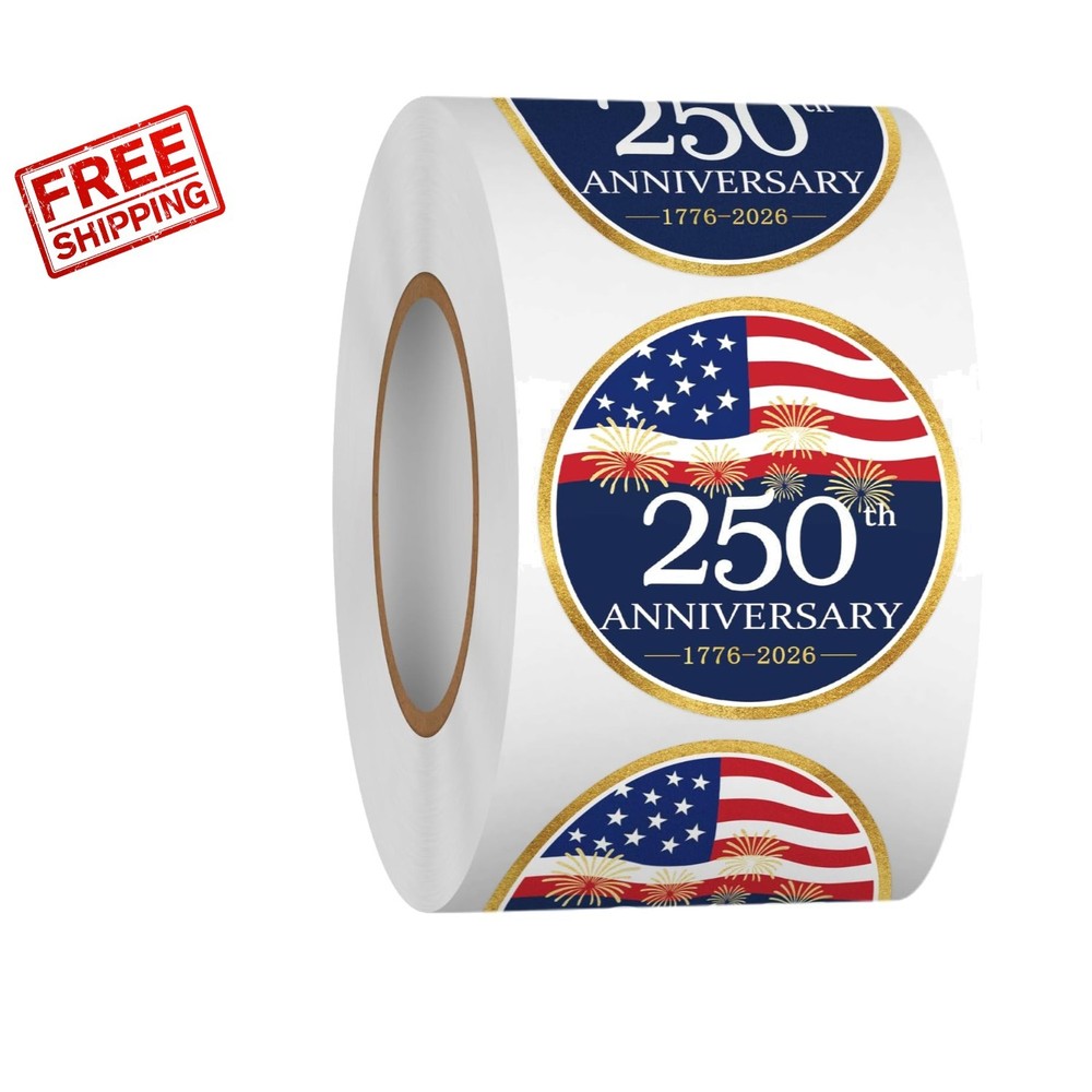 Patriotic 500 PCS 1.5-Inch Stickers for 250th Anniversary Celebrations & Events