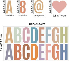 Morandi 400 Piece Letter Stickers – 24 Sheets, 2.5In Self-Adhesive, Waterproof f