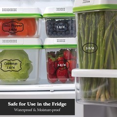 Kitchen Pantry Food Containers Clear Labels with Black Border 138 Waterproof