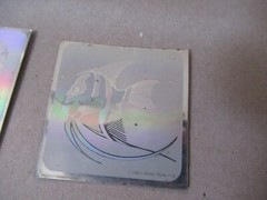 Vintage 1983 Holo Spectra Hologram sticker LOT OF 6 BUTTERFLY FLOWER CLOWN FISH