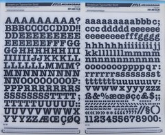Mecanorma Dry Transfer Lettering 321.60 CLN #177 AMERICAN TYPEWRITER BOLD 15mm