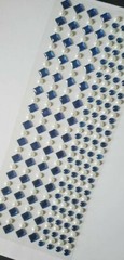 CraftbuddyUS 4 Square&4 Round Pearl Self Adhesive Rhinestone Stripe, Royal Blue