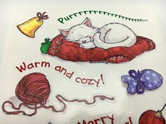 Suzy’s Zoo Stickers 25 Sheets Merry Christmas Cat Kitten Warm Cozy