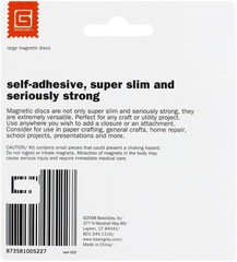 BasicGrey MET-522 Magnetic Discs/small magnets for crafting/presentations/.625”