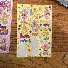 Vintage Care Bears Sticker Sheet. One Sheet As Shown Unused 2003 & 1 Sheet Part