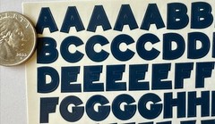 NAVY BLUE 7/16” CHUNKY ALPHABET Stickers(2sheet)Making Memories•Letters •Number