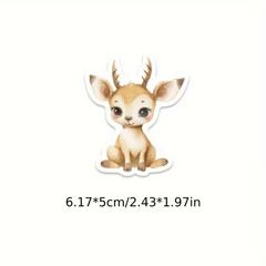 50 pcs Animals Cute Creative PVC Stickers, Cartoon Patterned, Self-Adhesive