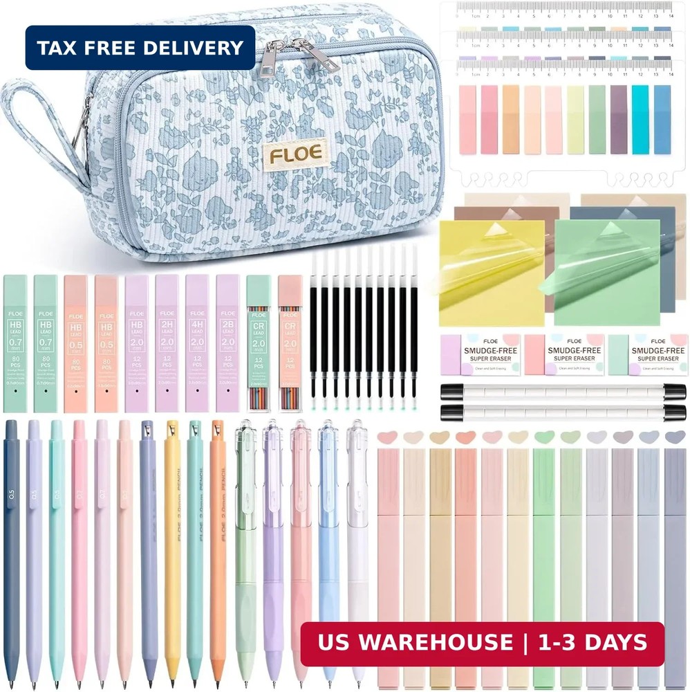 62PCS Aesthetic School Supplies Cute Back to School Supplies Stationary Set | Co