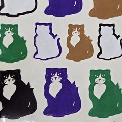Vintage 1984/86 Current Cats Jumbo Sticker Pack, 8 Partial Sheets 2 Full Sheets