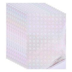 12x8in Holographic Laminate Sheets 12Pcs Sticker Paper Heart Pattern