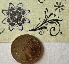 FLORAL SWIRL Glitter Stickers (16pc)Garden•Blooming•Leaves •Circles•Card Making•