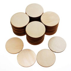 100 Pieces Unfinished Wood Circle – 2 Inch Round Disc Blank Natural Wooden Cu…