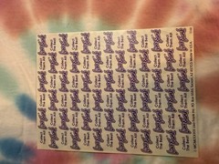 Vontage Lisa Frank Markie Unicorn Hearts Sticker Sheet S168