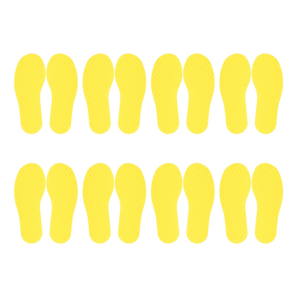 8 Pairs Feet Markers for Classroom Plastic Floor Foot Shaped Markers Yellow