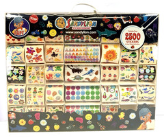 Vintage Sandylion 2500 Sticker Set Box Rare Metallic, Prismatic Nearly Complete