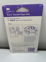Vintage 1992 Post it 3M Card Mates Paper Dolls Reusable Clothing NOS