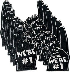 Black Mini Foam Fingers – 12 Pieces – School Spirit, Cheerleding and Pep Rall…