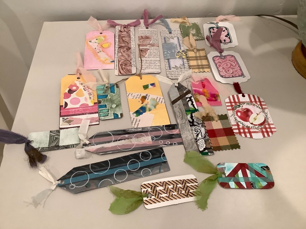 Lot of 20 Handmade Tags Junk Journal Ephemera Gift Tags Asst Sizes Modern style