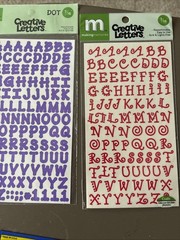 VARIOUS BRANDS Letter Stickers Scrapbooking Lot NIP
