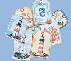 Nautical Themed Journal Tags Scrapbooks Collage