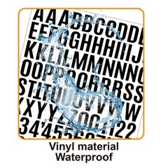 1960Pcs Waterproof 1″ Vinyl Alphabet & Number Stickers – Self-Adhesive, Black