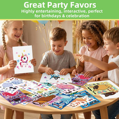 24 Sheets 8.27»×5.9» Make Your Own Stickers for Kids Toddlers, Make a Face Sti