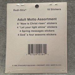 vtg 1999 sealed Christian stickers Standard Publishing Adult Motto sticker pack