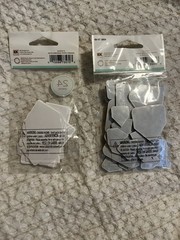 New Martha Stewart Photo Corners Adhesive Brown Ribbon White Embossed Set Of 2