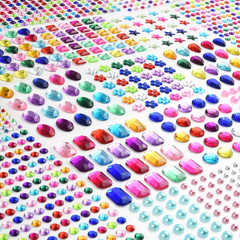 2102 Pcs Gems Stickers, Self Adhesive Gems, Bling Rhinestones | Assorted Shapes
