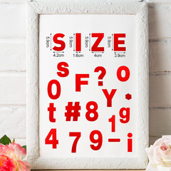 232 Pieces 24 Sheets Red Letter Stickers Large Bulletin Board Letters for Classr