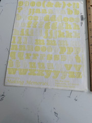 Making Memories Large Pattern PastelYellow Upper/Lower Case ABC/123 Scrapbooking