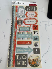 Cosmo Cricket Card Stock Stickers «Everafter» Promise My Love Honor Scrapbooking