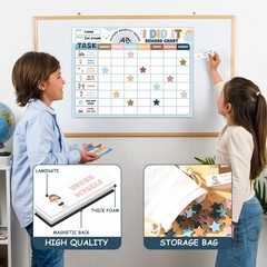 Magnetic Reward Chart for Kids at Home Boho Rainbow I Did It Motivate Behavio…