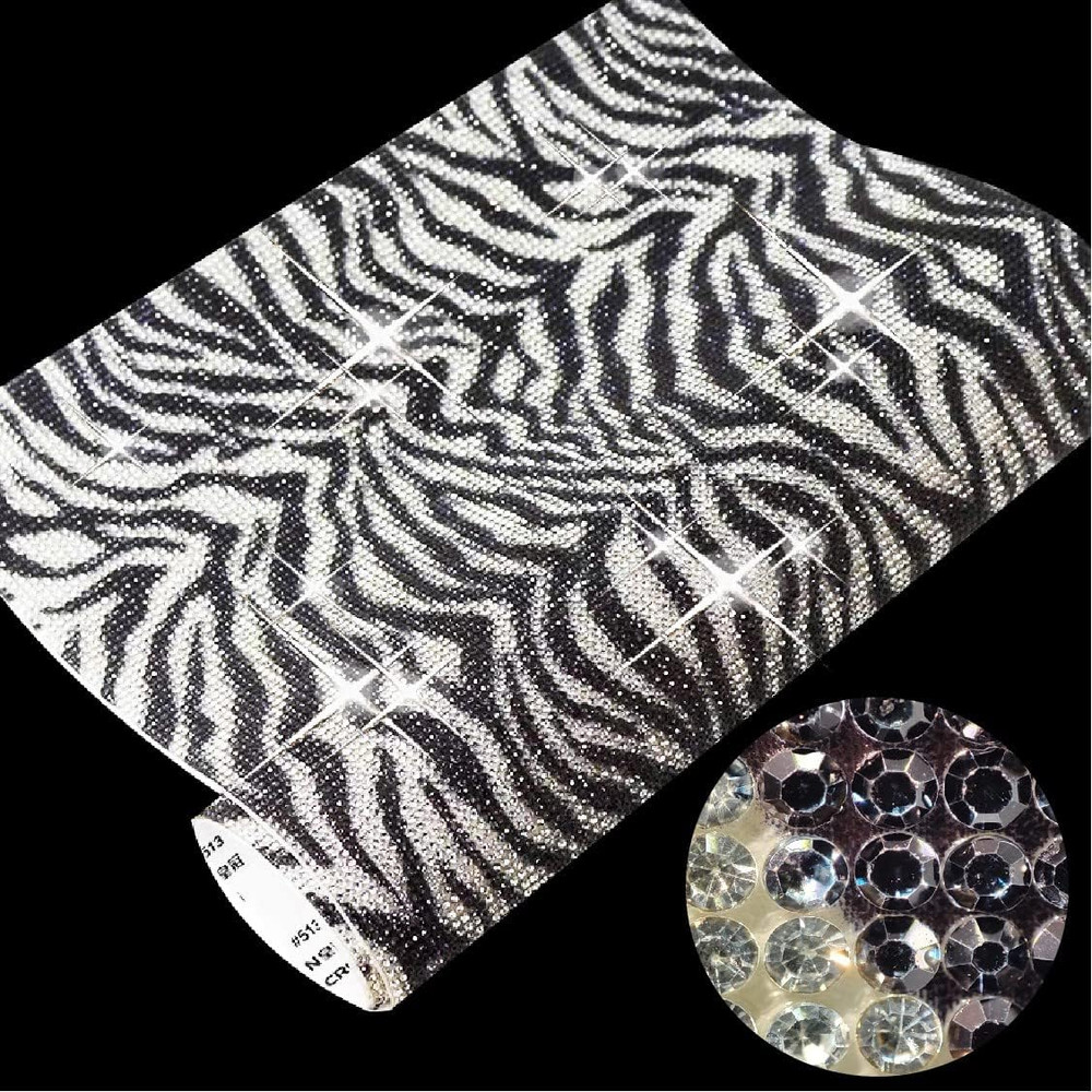 12000pcs Zebra Print Rhinestone Stickers Bling Crystal Diamond 2 mm Rhineston…