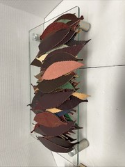 95 Pcs Leather Leaves Cutouts For Arts And Crafts Fall Colors 6.5″ Long