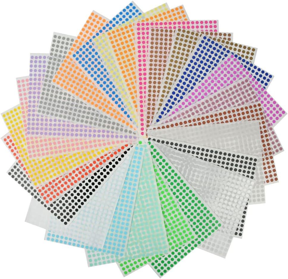 Pegatinas De Puntos Redondas De 6 Mm De 25 Colores, Pegatinas De Puntos Circ…