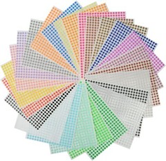 Pegatinas De Puntos Redondas De 6 Mm De 25 Colores, Pegatinas De Puntos Circ…