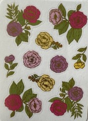 ROSE Gold Foil Mylar Stickers (10pc)Blooming•Flowers•Leaves •Garden•Card Making•